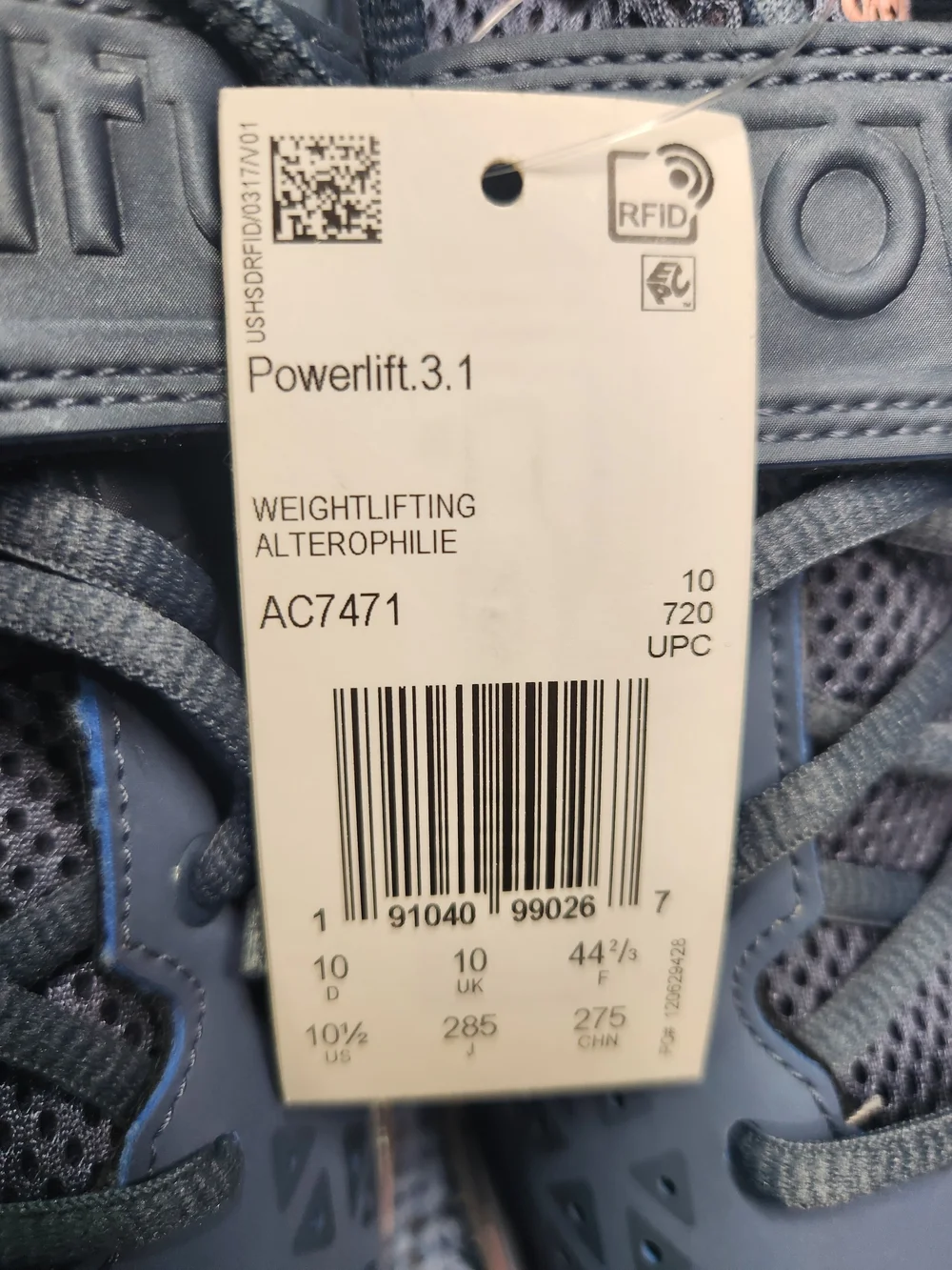 Adidas Powerlift Mens Size 10 Gray Training Sneakers
